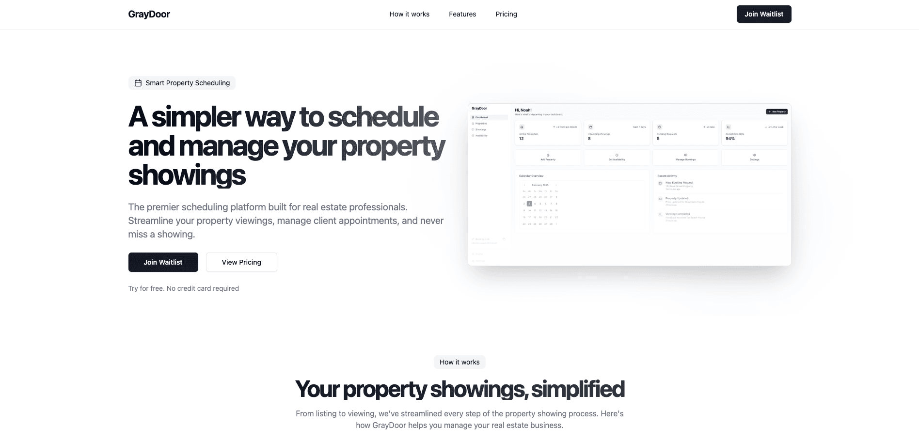 GrayDoor desktop view