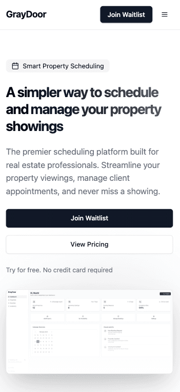 GrayDoor mobile view